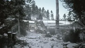 Twinmotion paesaggio invernale con neve