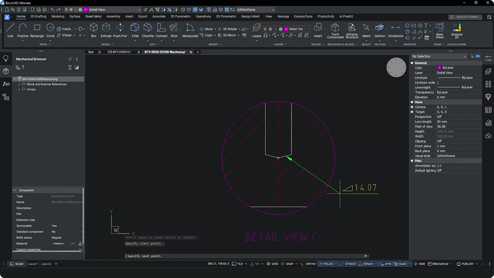 Simboli di conicità e pendenza