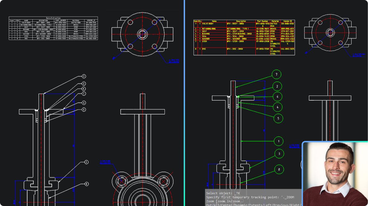 Lista Parti in BricsCAD Mechanical vs estrazione dei dati in BricsCAD Pro