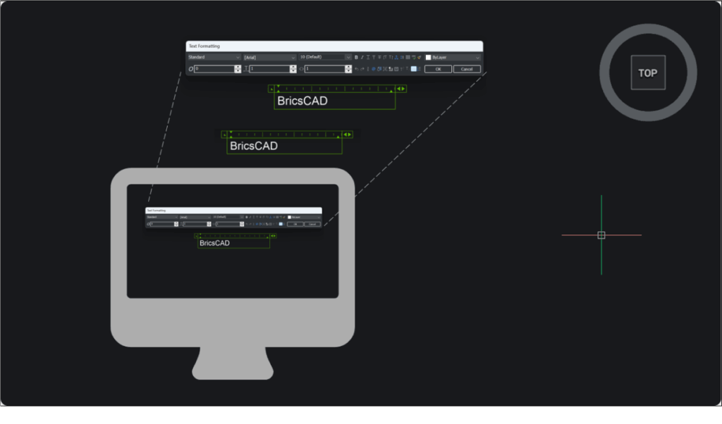 BricsCAD V26 - Scalatura display