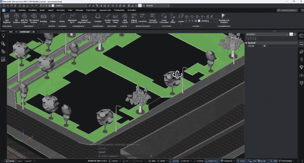 Strumenti di rilievo in BricsCAD V26